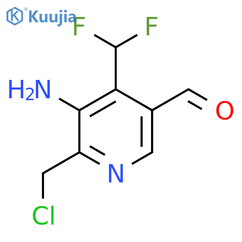 3-Amino-2-(chloromethyl)-4-(difluoromethyl)pyridine-5-carboxaldehyde structure