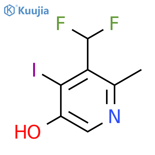3-(Difluoromethyl)-5-hydroxy-4-iodo-2-methylpyridine structure