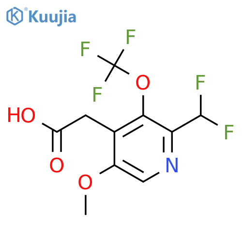 2-(Difluoromethyl)-5-methoxy-3-(trifluoromethoxy)pyridine-4-acetic acid structure