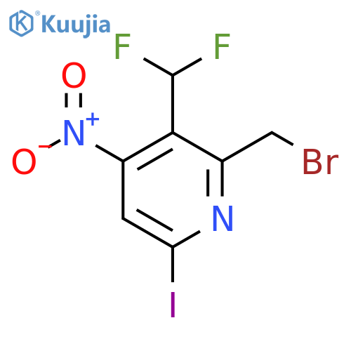 2-(Bromomethyl)-3-(difluoromethyl)-6-iodo-4-nitropyridine structure