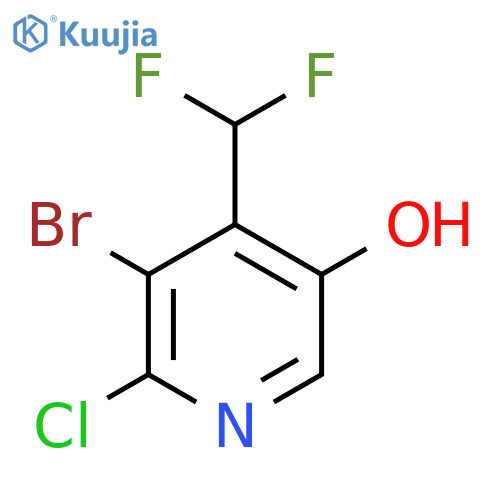 3-Bromo-2-chloro-4-(difluoromethyl)-5-hydroxypyridine structure