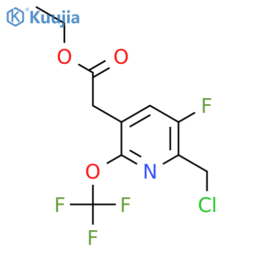 Ethyl 2-(chloromethyl)-3-fluoro-6-(trifluoromethoxy)pyridine-5-acetate structure