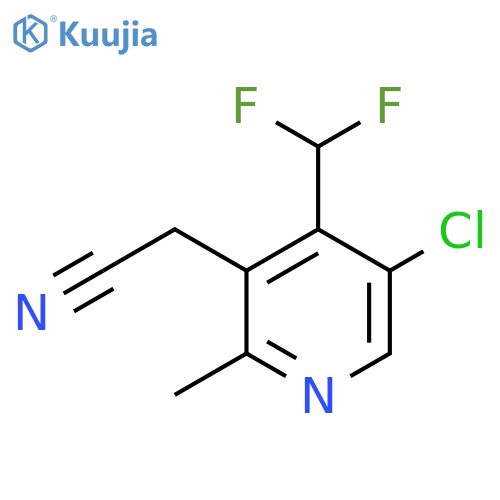 5-Chloro-4-(difluoromethyl)-2-methylpyridine-3-acetonitrile structure