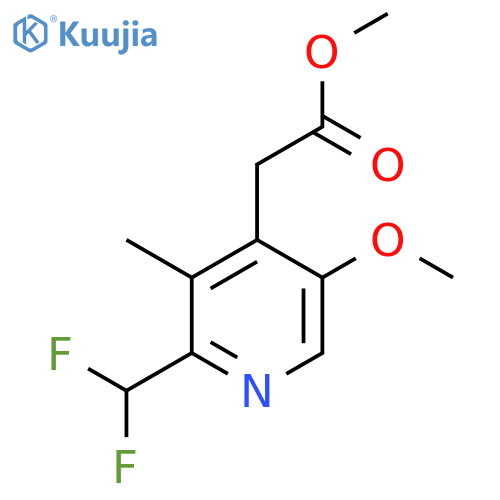 Methyl 2-(difluoromethyl)-5-methoxy-3-methylpyridine-4-acetate structure