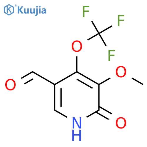 2-Hydroxy-3-methoxy-4-(trifluoromethoxy)pyridine-5-carboxaldehyde structure
