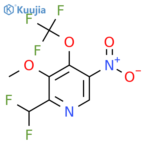 2-(Difluoromethyl)-3-methoxy-5-nitro-4-(trifluoromethoxy)pyridine structure