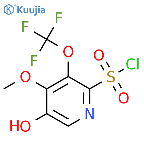 5-Hydroxy-4-methoxy-3-(trifluoromethoxy)pyridine-2-sulfonyl chloride structure