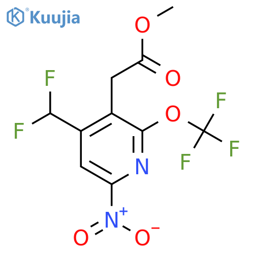 Methyl 4-(difluoromethyl)-6-nitro-2-(trifluoromethoxy)pyridine-3-acetate structure