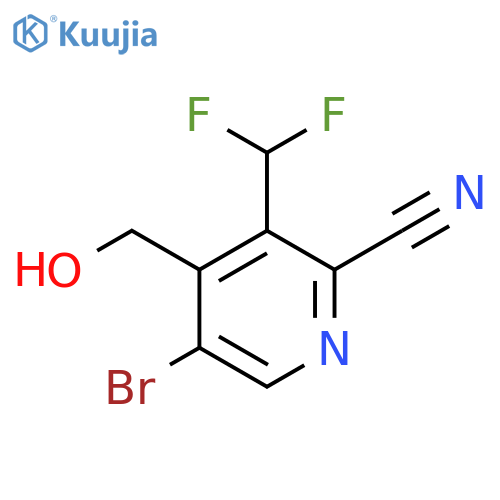 5-Bromo-2-cyano-3-(difluoromethyl)pyridine-4-methanol structure