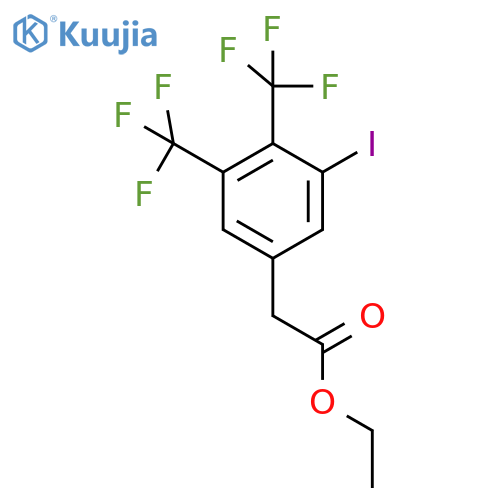 Ethyl 3,4-bis(trifluoromethyl)-5-iodophenylacetate structure