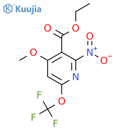 Ethyl 4-methoxy-2-nitro-6-(trifluoromethoxy)pyridine-3-carboxylate structure