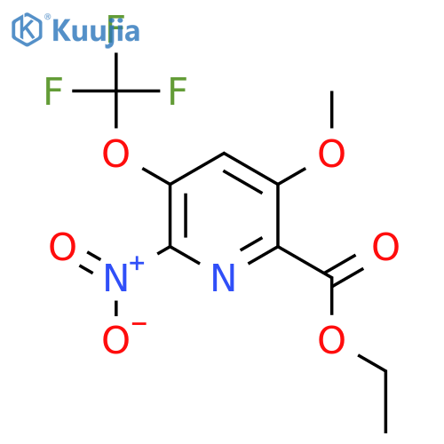 Ethyl 5-methoxy-2-nitro-3-(trifluoromethoxy)pyridine-6-carboxylate structure