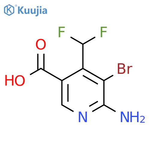 2-Amino-3-bromo-4-(difluoromethyl)pyridine-5-carboxylic acid structure
