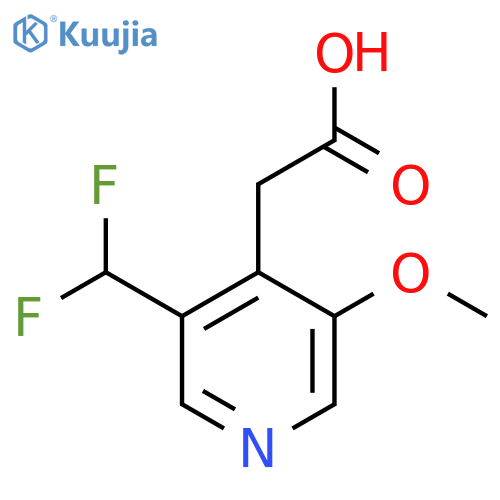 3-(Difluoromethyl)-5-methoxypyridine-4-acetic acid structure