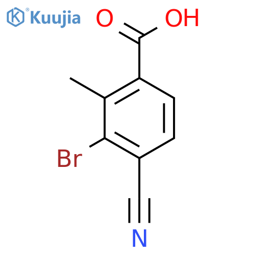 3-Bromo-4-cyano-2-methylbenzoic acid structure