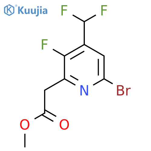 Methyl 6-bromo-4-(difluoromethyl)-3-fluoropyridine-2-acetate structure