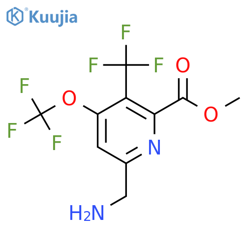Methyl 6-(aminomethyl)-4-(trifluoromethoxy)-3-(trifluoromethyl)pyridine-2-carboxylate structure
