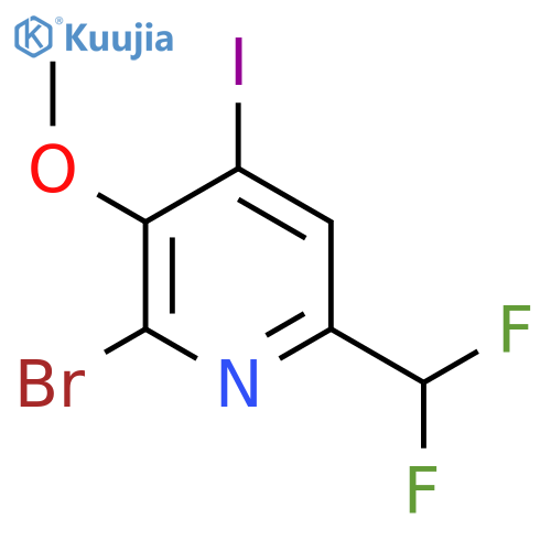 2-Bromo-6-(difluoromethyl)-4-iodo-3-methoxypyridine structure