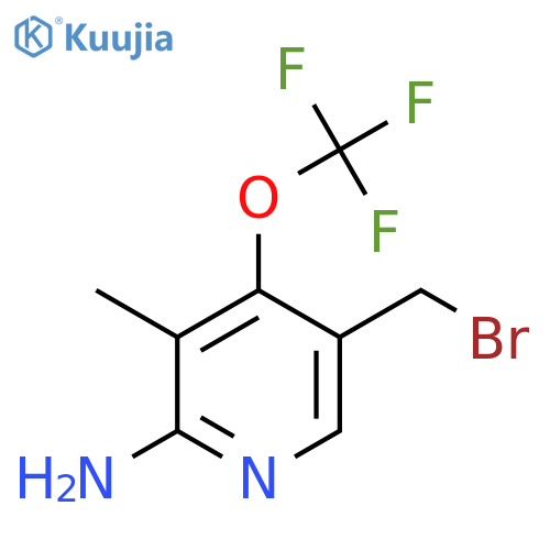 2-Amino-5-(bromomethyl)-3-methyl-4-(trifluoromethoxy)pyridine structure