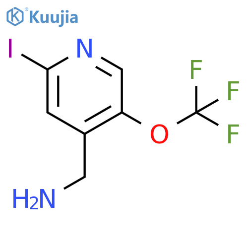 4-(Aminomethyl)-2-iodo-5-(trifluoromethoxy)pyridine structure