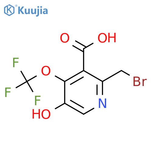 2-(Bromomethyl)-5-hydroxy-4-(trifluoromethoxy)pyridine-3-carboxylic acid structure