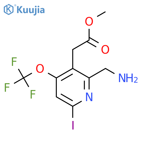 Methyl 2-(aminomethyl)-6-iodo-4-(trifluoromethoxy)pyridine-3-acetate structure