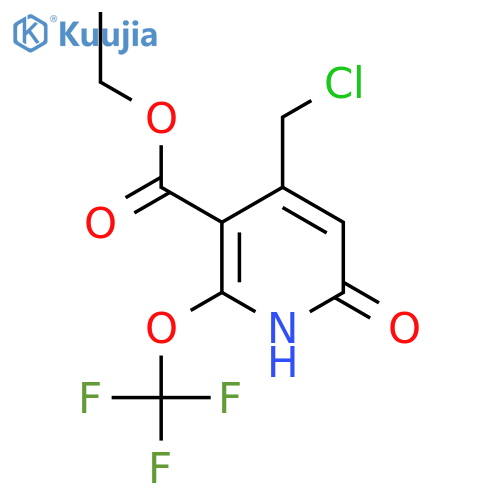 Ethyl 4-(chloromethyl)-6-hydroxy-2-(trifluoromethoxy)pyridine-3-carboxylate structure