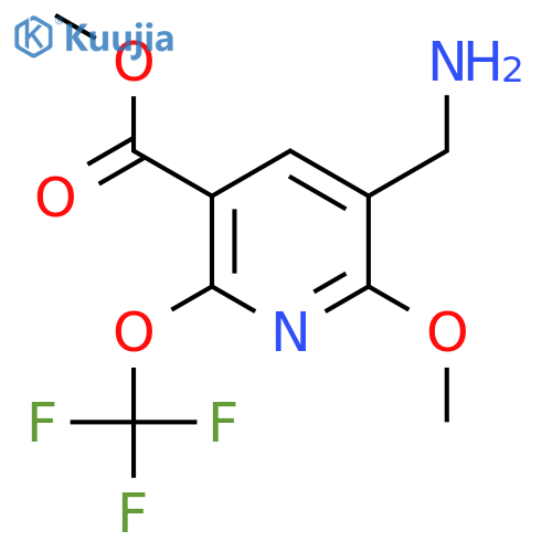 Methyl 3-(aminomethyl)-2-methoxy-6-(trifluoromethoxy)pyridine-5-carboxylate structure