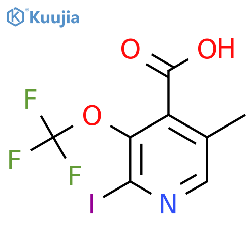 2-Iodo-5-methyl-3-(trifluoromethoxy)pyridine-4-carboxylic acid structure