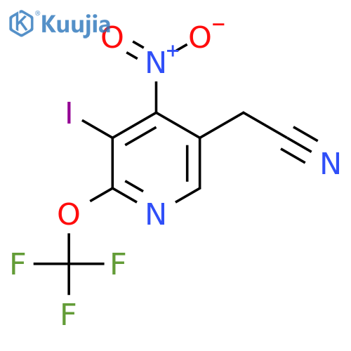 3-Iodo-4-nitro-2-(trifluoromethoxy)pyridine-5-acetonitrile structure