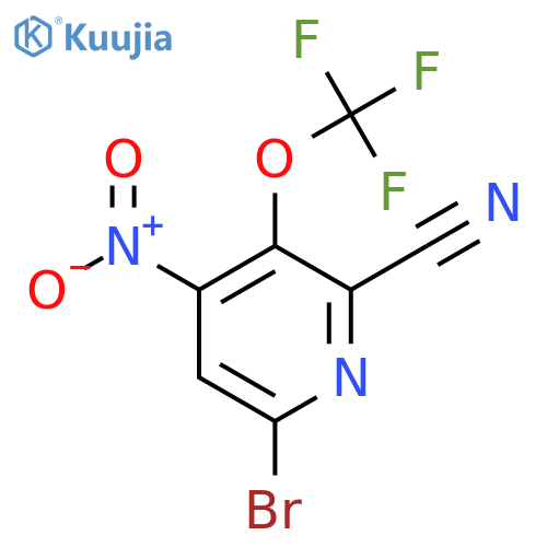 6-Bromo-2-cyano-4-nitro-3-(trifluoromethoxy)pyridine structure