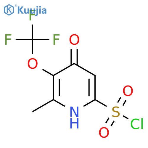 4-Hydroxy-2-methyl-3-(trifluoromethoxy)pyridine-6-sulfonyl chloride structure