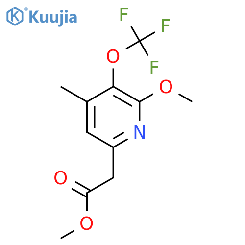 Methyl 2-methoxy-4-methyl-3-(trifluoromethoxy)pyridine-6-acetate structure