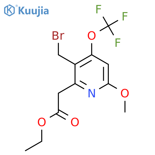 Ethyl 3-(bromomethyl)-6-methoxy-4-(trifluoromethoxy)pyridine-2-acetate structure