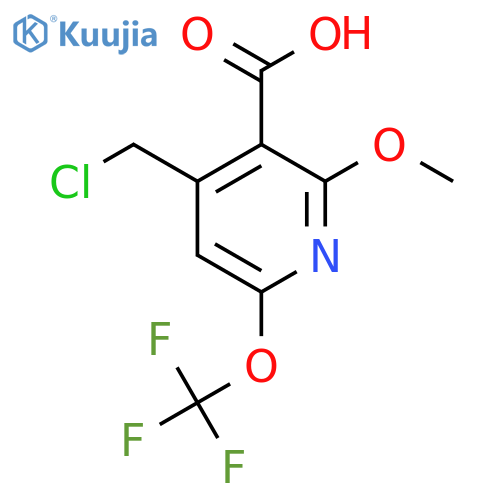 4-(Chloromethyl)-2-methoxy-6-(trifluoromethoxy)pyridine-3-carboxylic acid structure