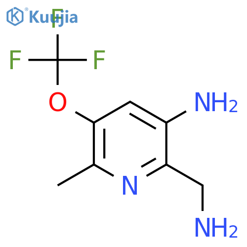 3-Amino-2-(aminomethyl)-6-methyl-5-(trifluoromethoxy)pyridine structure