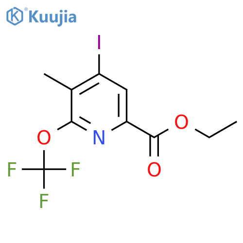 Ethyl 4-iodo-3-methyl-2-(trifluoromethoxy)pyridine-6-carboxylate structure