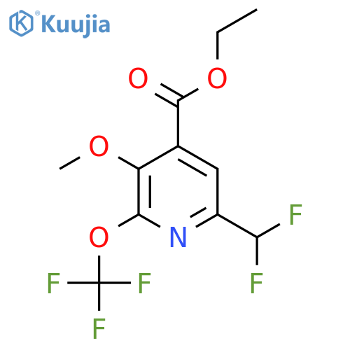 Ethyl 6-(difluoromethyl)-3-methoxy-2-(trifluoromethoxy)pyridine-4-carboxylate structure