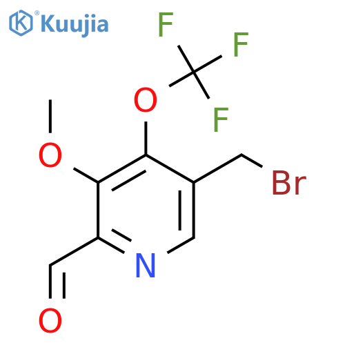 5-(Bromomethyl)-3-methoxy-4-(trifluoromethoxy)pyridine-2-carboxaldehyde structure