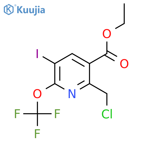 Ethyl 2-(chloromethyl)-5-iodo-6-(trifluoromethoxy)pyridine-3-carboxylate structure