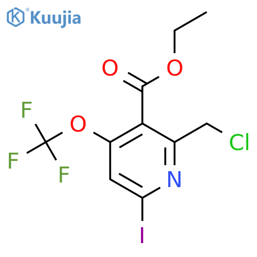 Ethyl 2-(chloromethyl)-6-iodo-4-(trifluoromethoxy)pyridine-3-carboxylate structure