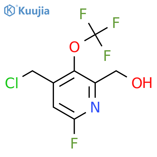 4-(Chloromethyl)-6-fluoro-3-(trifluoromethoxy)pyridine-2-methanol structure