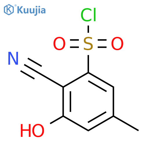 2-Cyano-3-hydroxy-5-methylbenzenesulfonyl chloride structure
