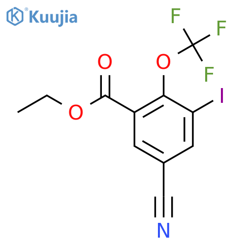 Ethyl 5-cyano-3-iodo-2-(trifluoromethoxy)benzoate structure