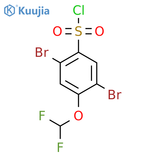 2,5-Dibromo-4-(difluoromethoxy)benzenesulfonyl chloride structure