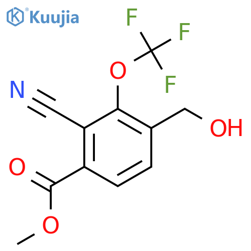 Methyl 2-cyano-4-hydroxymethyl-3-(trifluoromethoxy)benzoate structure