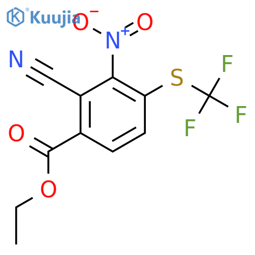Ethyl 2-cyano-3-nitro-4-(trifluoromethylthio)benzoate structure