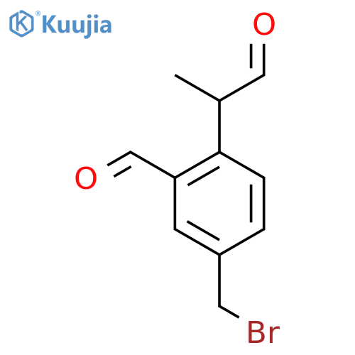 4-(Bromomethyl)-2-formylphenylpropanal structure