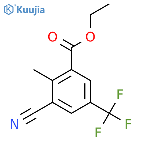 Ethyl 3-cyano-2-methyl-5-(trifluoromethyl)benzoate structure