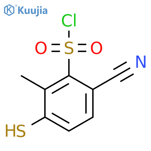 6-Cyano-3-mercapto-2-methylbenzenesulfonyl chloride structure